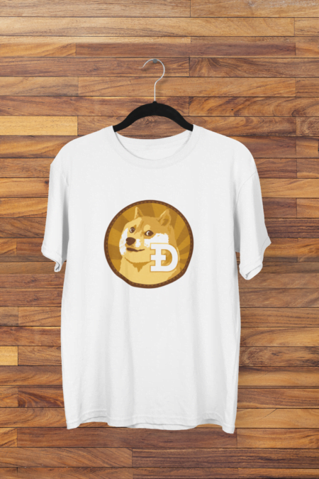 Dogecoin Logo Half Sleeve T-shirt