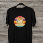 Vintage Dogecoin Half Sleeve T-shirt
