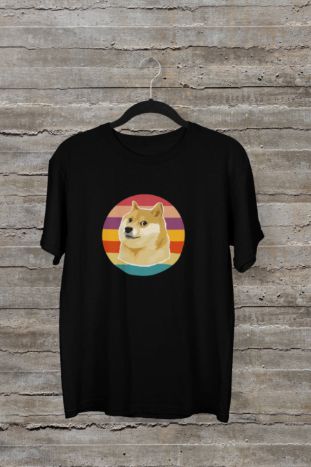 Vintage Dogecoin Half Sleeve T-shirt