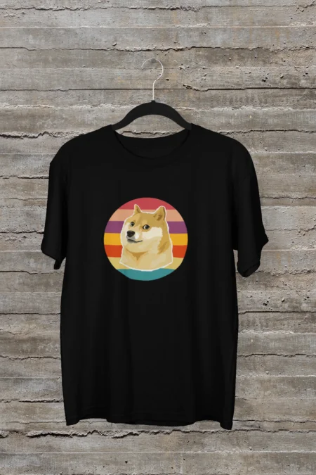 Vintage Dogecoin Half Sleeve T-shirt