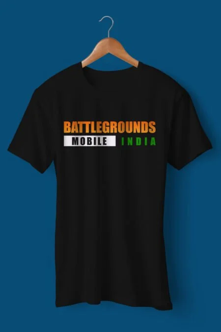BGMI Half Sleeve T-shirt (Get Free BGMI Badge)