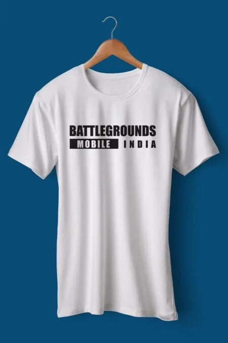 BGMI Logo Half Sleeve T-shirt (Get Free BGMI Badge)