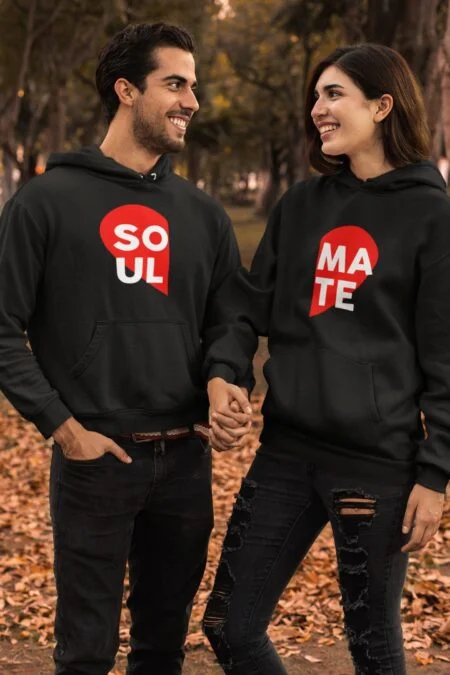 Soulmate Black Couple Hoodies