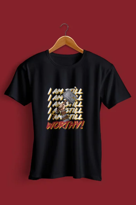 Thor Worthy Marvel Official T-shirt - Black, XL