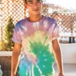Purple & Green Tie Dye Unisex T-shirt