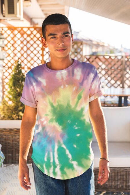 Purple & Green Tie Dye Unisex T-shirt