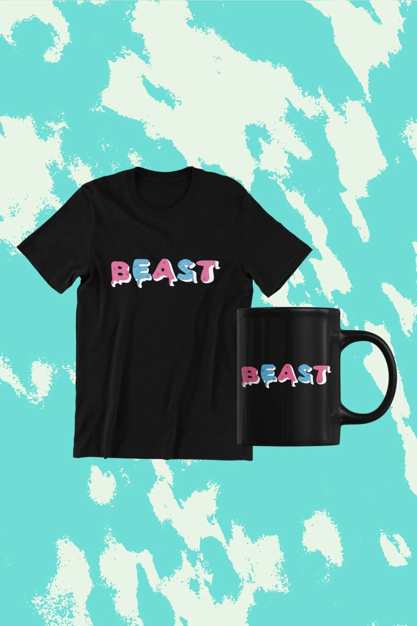 Mr Beast Champion T-shirt & Mug Set - Black, XS