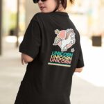 Women's Unicorn Printed Oversized T-shirt