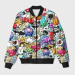 Graffiti Party Bomber Jacket for Men