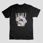 AMIRI Rose Skull Logo T-shirt for Men/Women