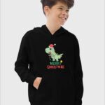 Merry Christmas Dino Unisex Kids Hoodie
