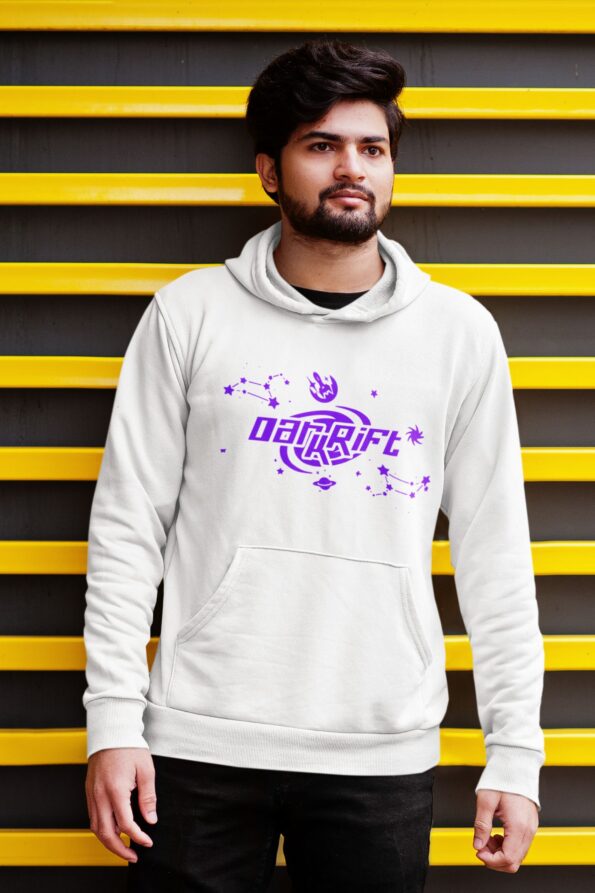 dark rift white hoodie
