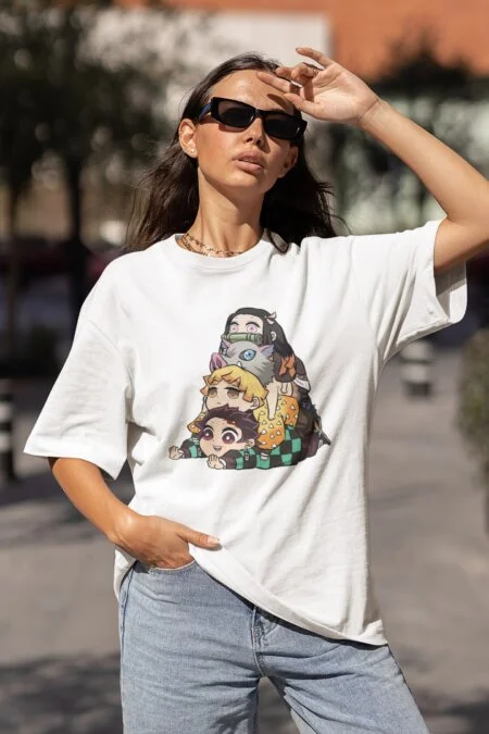 Demon Slayer Chibi Unisex Oversized T-shirt