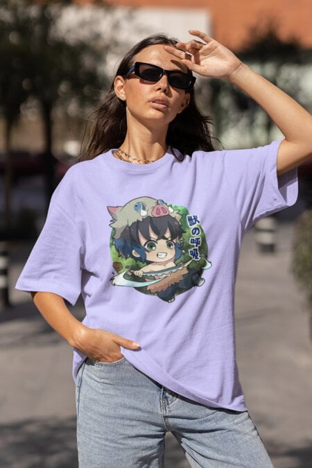 Inosuke Chibi Unisex Oversized T-shirt