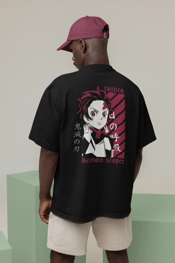 tanjiro demon slayer back unisex