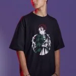 Tanjiro Mascara Demon Slayer Unisex Oversized T-shirt