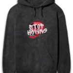 Stop Hoping Skull Acid Wash Unisex Hoodie