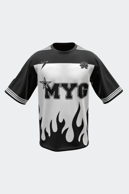 Min Yoongi Suga BTS Jersey | YoonGi 09 Flame Design Fan Jersey