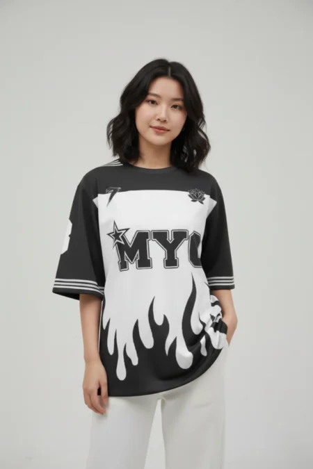 Min Yoongi Suga BTS Jersey | YoonGi 09 Flame Design Fan Jersey