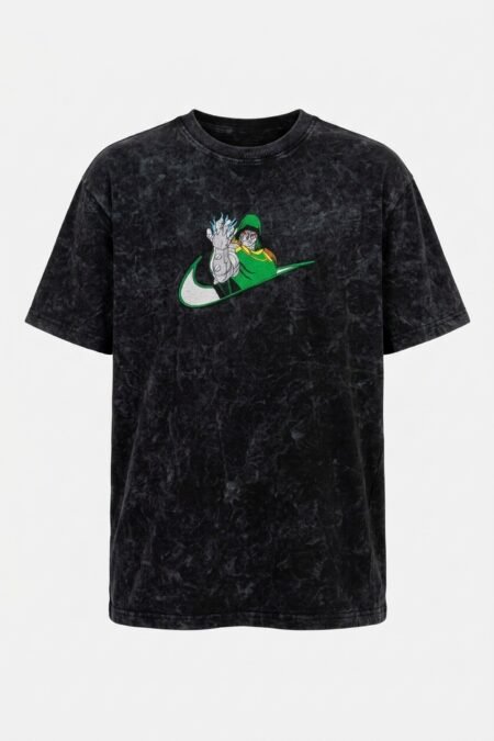 Doomsday acid wash oversized T-shirt front view
