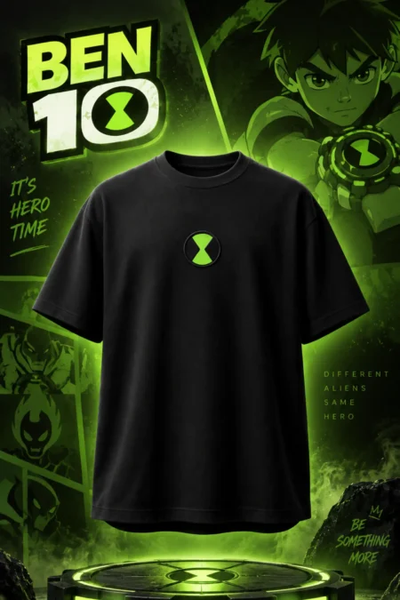 Ben 10 Omnitrix Embroidered Oversized T-Shirt