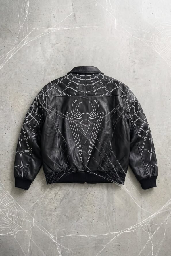 spiderman-black-heavy-padded-jacket-back